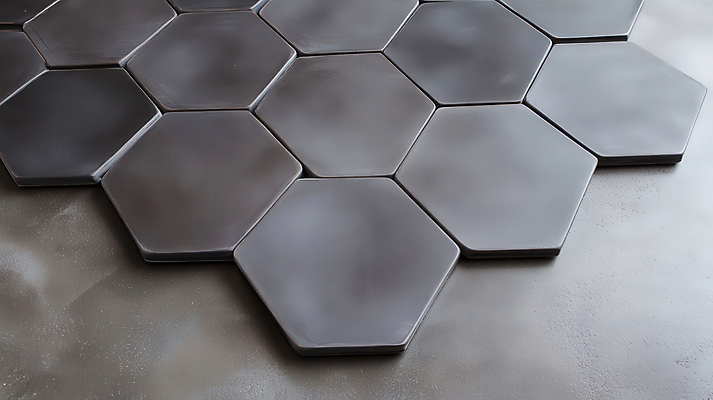 JPG 편집이미지 디자인 사람없음 검은색 타일 육각형 헥사곤 편집실사 AI포토 AI콘텐츠 도형 컬러 패턴 CG 파일형식