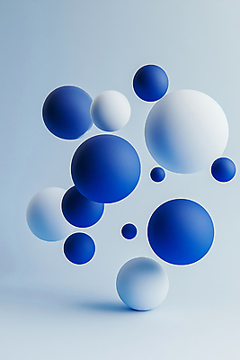 JPG 편집이미지 디자인 공 사람없음 파란색 3D 원형 심플 편집3D AI컴퓨터그래픽 AI콘텐츠 도형 컬러 디지털합성 파일형식