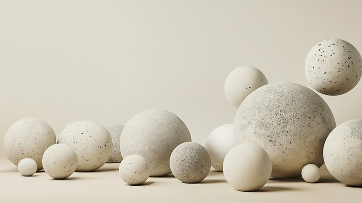 JPG 편집이미지 디자인 공 사람없음 3D 돌_바위 원형 질감 심플 베이지색 편집3D AI컴퓨터그래픽 AI콘텐츠 도형 컬러 디지털합성 파일형식