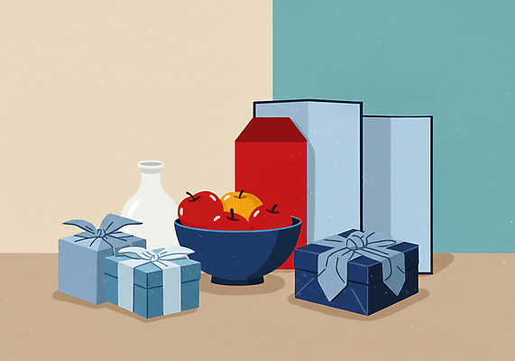 JPG 그릇 명절 일러스트 사람없음 파란색 선물상자 보자기 도자기 배 사과 선물세트 베이지색 국내일러스트 AI일러스트 AI콘텐츠 전통 식기 기념일 컬러 과일 선물 상자 파일형식 천_직물