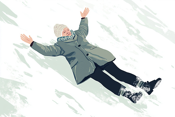 JPG 전신 할아버지 노년 남자 겨울 일러스트 팔벌리기 한명 미끄러짐 넘어짐 빙판길 노인남자한명만 국내일러스트 AI일러스트 AI콘텐츠 1 계절 길 모션 사람 성인 남자한명만 노인남자만 파일형식