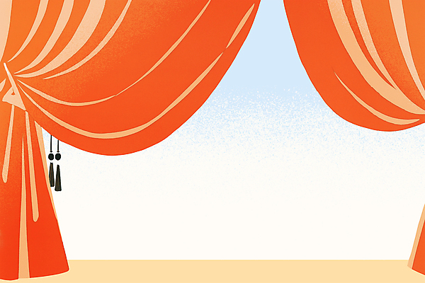 PSD 일러스트 사람없음 빨간색 무대 커튼 벨벳 국내일러스트 컬러 실크 파일형식