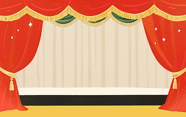 PSD 일러스트 사람없음 빨간색 무대 커튼 벨벳 국내일러스트 컬러 실크 파일형식