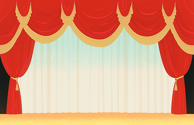 PSD 일러스트 사람없음 빨간색 무대 커튼 벨벳 국내일러스트 컬러 실크 파일형식