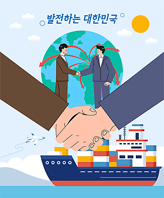 구름 손 남자 화살표 지구 바다 하늘색 일러스트 악수 비행기 한국 성인 두명 신체부위 태양 발전 화물선 무역 계약체결 수입 성인남자만 국내일러스트 AI파일 자연요소 산업 아시아 컨셉 배_교통 항공교통 대중교통 사람 손짓 파란색 계약 남자만 성인만 파일형식 벡터