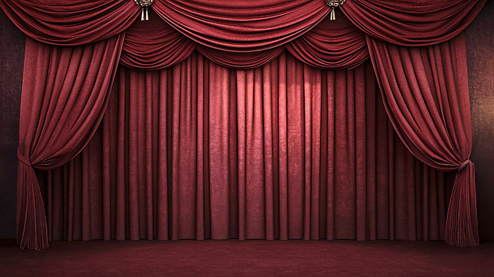 JPG 편집이미지 실내 사람없음 빨간색 무대 커튼 천 디지털합성 질감 편집실사 AI포토 AI콘텐츠 컬러 내부 직물 CG 파일형식