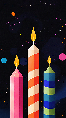 JPG 일러스트 촛불 밤하늘 사람없음 컬러풀 어둠 희망 디지털합성 국내일러스트 AI일러스트 AI콘텐츠 감정 컬러 초 하늘 야간 파일형식