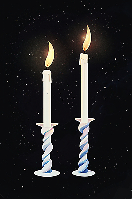 JPG 일러스트 촛불 밤하늘 사람없음 어둠 희망 디지털합성 촛대 양초꽂이 국내일러스트 AI일러스트 AI콘텐츠 감정 초 하늘 야간 꽂이 파일형식