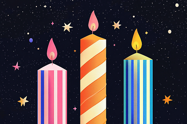 JPG 별 일러스트 촛불 밤하늘 사람없음 컬러풀 어둠 희망 디지털합성 국내일러스트 AI일러스트 AI콘텐츠 자연요소 감정 컬러 초 하늘 야간 파일형식