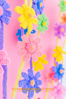 PSD 편집이미지 봄꽃 사람없음 컬러풀 뜨개질 공예 생동감 핸드메이드 이미지편집 편집실사 꽃 컬러 취미 봄 CG 파일형식