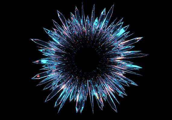 JPG 편집이미지 과학 기술 사람없음 컬러풀 검은색 크리스탈 홀로그램 포럼 편집실사 AI컴퓨터그래픽 AI콘텐츠 컬러 토론 광석 CG 파일형식