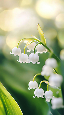 JPG 편집이미지 자연 사람없음 연두색 빛 봄 보케 은방울꽃 편집실사 AI포토 AI콘텐츠 계절 꽃 초록색 CG 생태계 파일형식