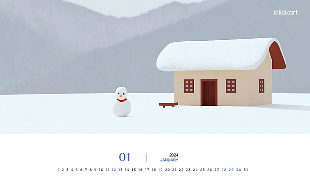 JPG 월페이퍼 바탕화면 1월 날짜 파일형식