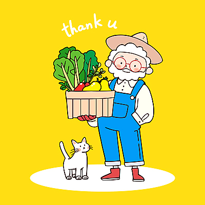 전신 모자 노년 남자 행복 채소 일러스트 직업캐릭터 한명 미소 들기 농작물 노란색 바구니 고양이 신선 농부 멜빵바지 감사 주머니손 땡큐 노인남자한명만 안경낌 일러캐릭터 AI파일 직업 캐릭터 1 잡화 감정 안경 컬러 농업 바지 포유류 모션 표정 사람 성인 반려동물 멜빵 남자한명만 노인남자만 파일형식 벡터
