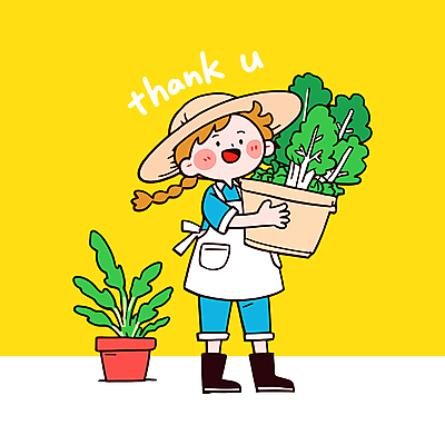 전신 여자 행복 화분 어린이 채소 일러스트 직업캐릭터 한명 미소 웃음 들기 소녀 농작물 노란색 바구니 앞치마 신선 농부 감사 밀짚모자 땡큐 소녀한명만 일러캐릭터 AI파일 직업 캐릭터 모자_잡화 1 감정 컬러 농업 모션 표정 사람 여자한명만 소녀만 파일형식 벡터