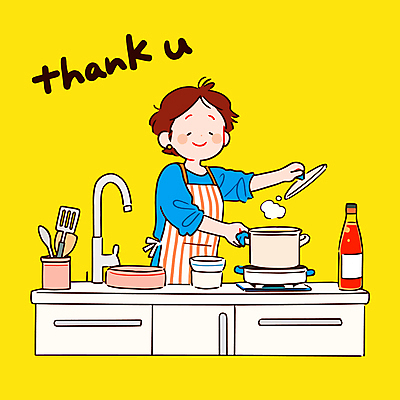 그릇 여자 행복 일러스트 엄마 사랑 한명 들기 상반신 성인 노란색 앞치마 뚜껑 가스레인지 냄비 수증기 수도꼭지 서랍장 감사 뒤집개 주걱 땡큐 소스통 성인여자한명만 국내일러스트 AI파일 1 식기 감정 컬러 가구 가족 모션 주방용품 통 사람 가전제품 레인지 소스_음식 솥 여자한명만 성인여자만 파일형식 벡터