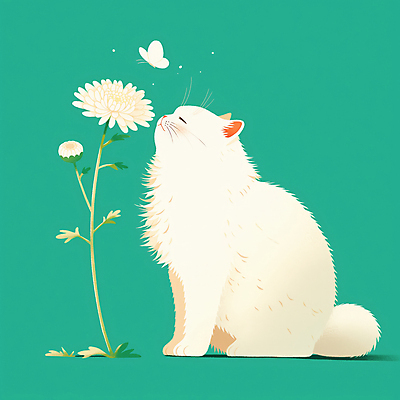 JPG 나비 일러스트 국화 앉기 사람없음 반려동물 고양이 청록색 감성 장례 추모 반려묘 국내일러스트 AI일러스트 AI콘텐츠 동물 꽃 컬러 곤충 컨셉 포유류 모션 파일형식