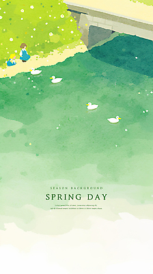 PSD 식물 여자 어린이 일러스트 자연 수채화 오리 소녀 두명 초록색 물 강 봄풍경 감성 가교 소녀만 국내일러스트 자연요소 건축물 컬러 컨셉 조류 사람 풍경 봄 생태계 여자만 어린이만 파일형식