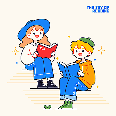 전신 모자 여자 남자 행복 어린이 벤치 일러스트 웃음 들기 앉기 소녀 소년 두명 책 반짝임 독서 어린이만 국내일러스트 AI파일 잡화 감정 의자 모션 표정 사람 파일형식 벡터