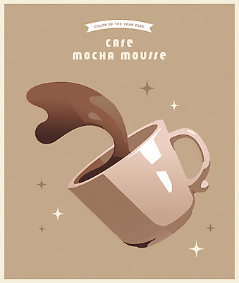 일러스트 사람없음 반짝임 갈색 카페 액체 커피잔 쏟아짐 2025년 트렌드컬러 국내일러스트 2025트렌드 모카무스 AI파일 커피 컬러 모션 잔 유행 상점 연도 파일형식 벡터
