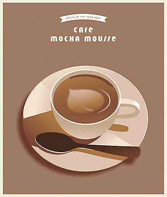 일러스트 사람없음 갈색 카페 커피잔 티스푼 라떼아트 2025년 트렌드컬러 국내일러스트 2025트렌드 모카무스 AI파일 커피 컬러 잔 유행 상점 숟가락 연도 그림 라떼 파일형식 벡터