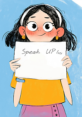 JPG 여자 일러스트 청소년 사각프레임 한명 미소 들기 상반신 팻말 발표 십대여자한명만 카피스페이스 국내일러스트 AI일러스트 AI콘텐츠 1 모션 프레임 표정 사람 사각형 공백 여자한명만 십대여자만 파일형식