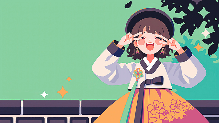 JPG 나무 여자 일러스트 청소년 한명 미소 담장 봄 한복 브이 활기 베레모 십대여자한명만 국내일러스트 AI일러스트 AI콘텐츠 식물 모자_잡화 1 한국전통 계절 컨셉 표정 사람 손짓 전통의상 여자한명만 십대여자만 파일형식