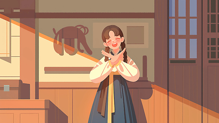 JPG 여자 일러스트 청소년 한옥 실내 그림자 한명 미소 햇빛 갈색 봄 한복 활기 엑스포 십대여자한명만 국내일러스트 AI일러스트 AI콘텐츠 1 한국전통 계절 컬러 컨셉 고건축 표정 사람 내부 태양 전통의상 여자한명만 십대여자만 파일형식