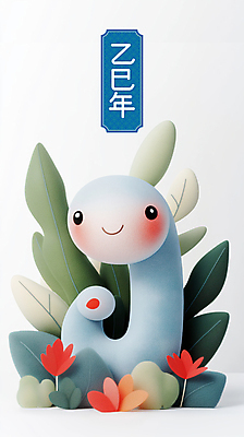 PSD 꽃 잎 일러스트 자연 새해 사람없음 설날 귀여움 뱀띠 청록색 2025년 을사년 국내일러스트 푸른뱀 푸른뱀캐릭터 식물 명절 컬러 컨셉 십이지신 뱀 연도 생태계 뱀캐릭터 파일형식