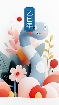 PSD 꽃 잎 일러스트 자연 새해 미소 사람없음 설날 귀여움 뱀띠 청록색 2025년 을사년 국내일러스트 푸른뱀 푸른뱀캐릭터 식물 명절 컬러 컨셉 표정 십이지신 뱀 연도 생태계 뱀캐릭터 파일형식