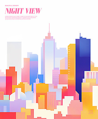 PSD 편집이미지 사람없음 건물 도시풍경 컬러풀 스카이라인 빌딩숲 이미지편집 건축물 컬러 풍경 빌딩 도시 파일형식