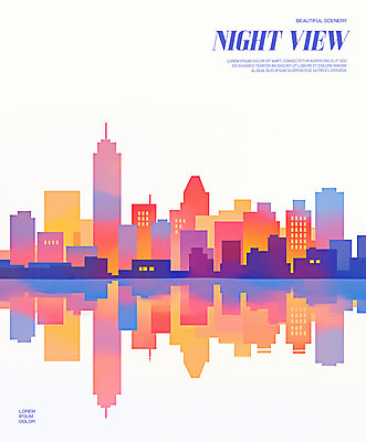 PSD 편집이미지 호수 사람없음 건물 강 도시풍경 컬러풀 반사 스카이라인 빌딩숲 이미지편집 건축물 컬러 풍경 빌딩 도시 파일형식