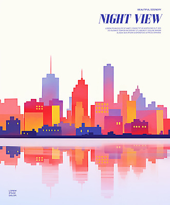 PSD 편집이미지 호수 사람없음 건물 강 도시풍경 컬러풀 반사 스카이라인 빌딩숲 이미지편집 건축물 컬러 풍경 빌딩 도시 파일형식