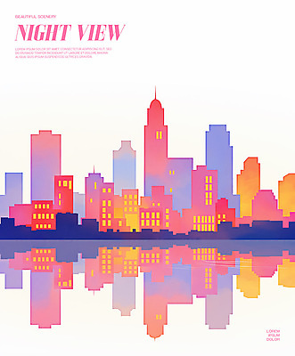 PSD 편집이미지 호수 사람없음 건물 강 도시풍경 컬러풀 반사 스카이라인 빌딩숲 이미지편집 건축물 컬러 풍경 빌딩 도시 파일형식