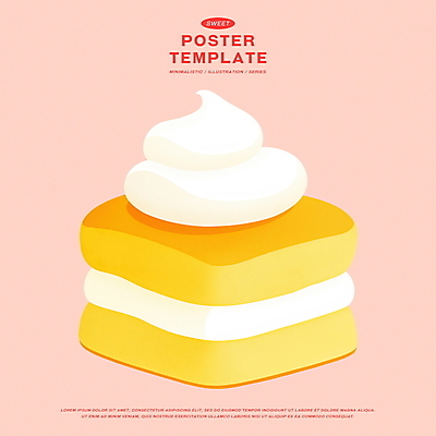 PSD 분홍색 일러스트 디저트 사람없음 케이크 달콤 생크림 국내일러스트 음식 컬러 맛 크림 파일형식