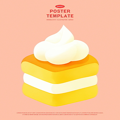 PSD 분홍색 일러스트 디저트 사람없음 케이크 달콤 생크림 국내일러스트 음식 컬러 맛 크림 파일형식