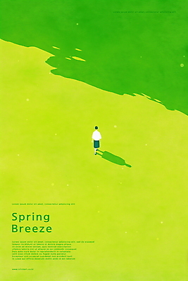 전신 PSD 여자 여유 일러스트 한명 풍경 초원 성인 초록색 햇빛 평화 봄 감성 성인여자한명만 국내일러스트 1 계절 감정 컬러 컨셉 사람 태양 여자한명만 성인여자만 파일형식