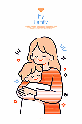 여자 남자 행복 어린이 일러스트 포옹 함께함 웃음 소년 상반신 성인 두명 주황색 하트 유대감 일러캐릭터 AI파일 모자관계 모양 캐릭터 감정 아들 컬러 컨셉 가족 안기 엄마 표정 사람 파일형식 벡터