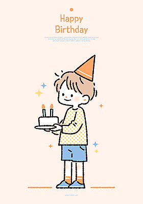 전신 남자 행복 어린이 일러스트 한명 웃음 들기 소년 주황색 기쁨 고깔모자 축하 생일 생일케이크 꽃가루 소년한명만 일러캐릭터 AI파일 캐릭터 모자_잡화 1 기념일 감정 컬러 컨셉 모션 표정 사람 케이크 가루 남자한명만 소년만 파일형식 벡터