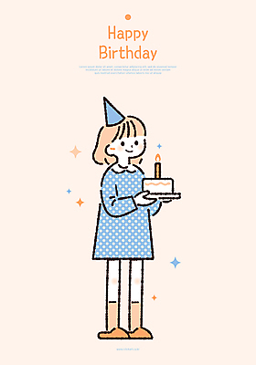 전신 여자 행복 어린이 일러스트 한명 웃음 들기 소녀 주황색 기쁨 고깔모자 축하 생일 생일케이크 꽃가루 소녀한명만 일러캐릭터 AI파일 캐릭터 모자_잡화 1 기념일 감정 컬러 컨셉 모션 표정 사람 케이크 가루 여자한명만 소녀만 파일형식 벡터