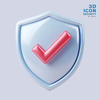 PSD 아이콘 사람없음 3D아이콘 3D 오브젝트 체크표시 보안 방패 엘리먼트 쉴드 편집3D 안전 디지털합성 확인 파일형식