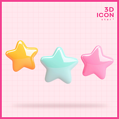 PSD 아이콘 별 분홍색 사람없음 3D아이콘 3D 오브젝트 광택 편집3D 자연요소 컬러 디지털합성 파일형식