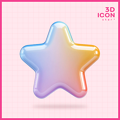 PSD 아이콘 별 분홍색 사람없음 3D아이콘 3D 오브젝트 광택 편집3D 자연요소 컬러 디지털합성 파일형식
