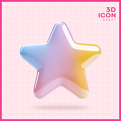 PSD 아이콘 별 분홍색 사람없음 3D아이콘 3D 오브젝트 광택 편집3D 자연요소 컬러 디지털합성 파일형식