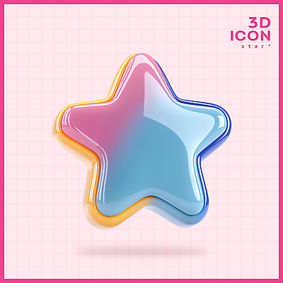 PSD 아이콘 별 분홍색 사람없음 3D아이콘 3D 오브젝트 광택 편집3D 자연요소 컬러 디지털합성 파일형식