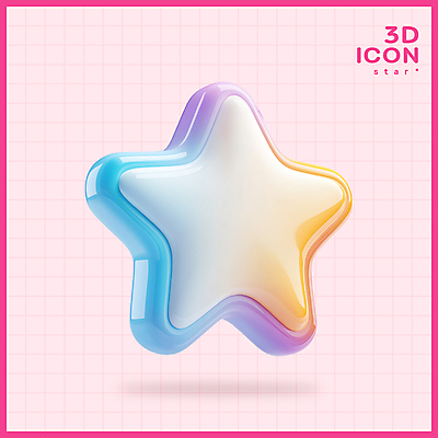 PSD 아이콘 별 분홍색 사람없음 3D아이콘 3D 오브젝트 광택 편집3D 자연요소 컬러 디지털합성 파일형식