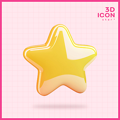 PSD 아이콘 별 분홍색 사람없음 3D아이콘 3D 오브젝트 광택 편집3D 자연요소 컬러 디지털합성 파일형식