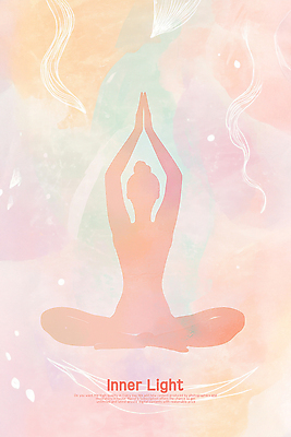 전신 PSD 여자 실루엣 일러스트 수채화 한명 성인 평화 고요 요가자세 호흡 균형 명상 번짐 다홍색 성인여자한명만 국내일러스트 1 컬러 포즈 컨셉 요가 촬영기법 사람 여자한명만 성인여자만 파일형식 효과