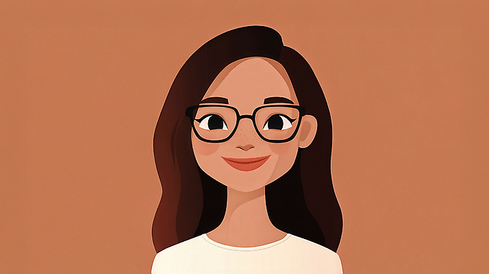 PSD 여자 행복 얼굴 일러스트 한명 미소 상반신 성인 갈색 세대 초상화 성인여자한명만 안경낌 국내일러스트 1 감정 안경 컬러 표정 사람 신체부위 그림 여자한명만 성인여자만 파일형식