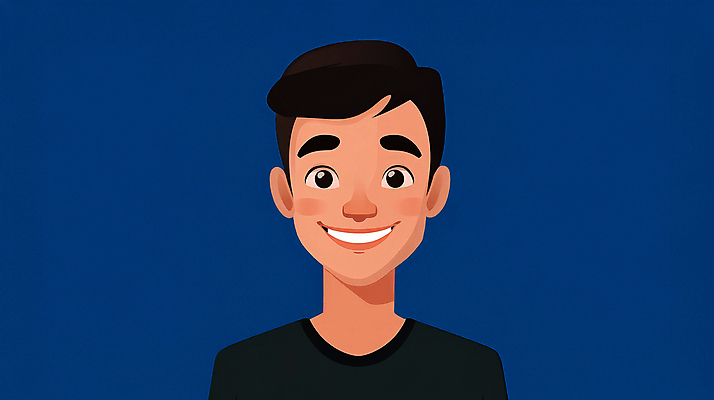 PSD 남자 행복 얼굴 일러스트 한명 미소 상반신 성인 파란색 세대 초상화 성인남자한명만 국내일러스트 1 감정 컬러 표정 사람 신체부위 그림 남자한명만 성인남자만 파일형식